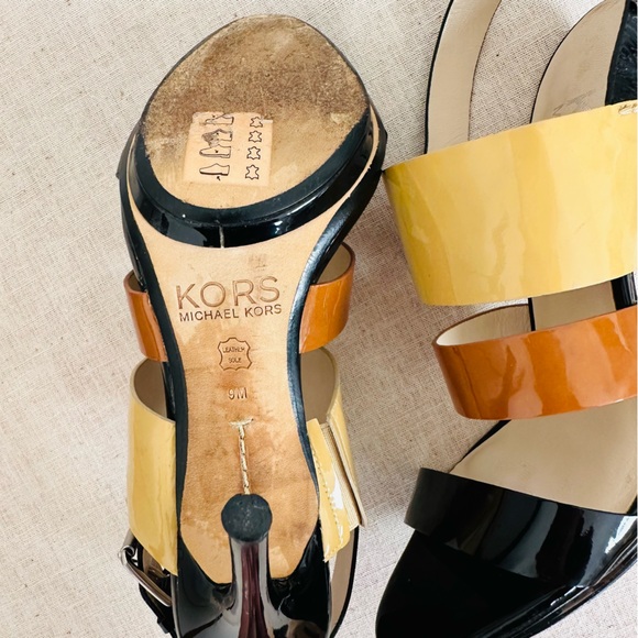 Michael Kors Patent Leather Lizzie High Heeled Sandals - Picture 8 of 8